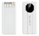 Power Bank de 10000mAh PD 22,5W con cables integrados