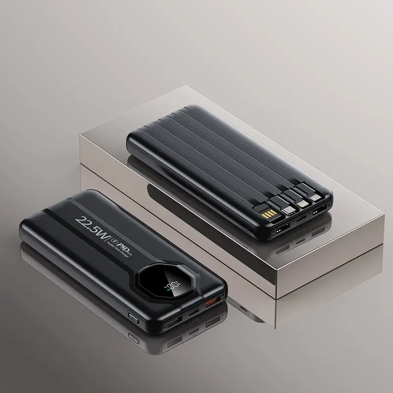 Power Bank de 10000mAh PD 22,5W con cables integrados
