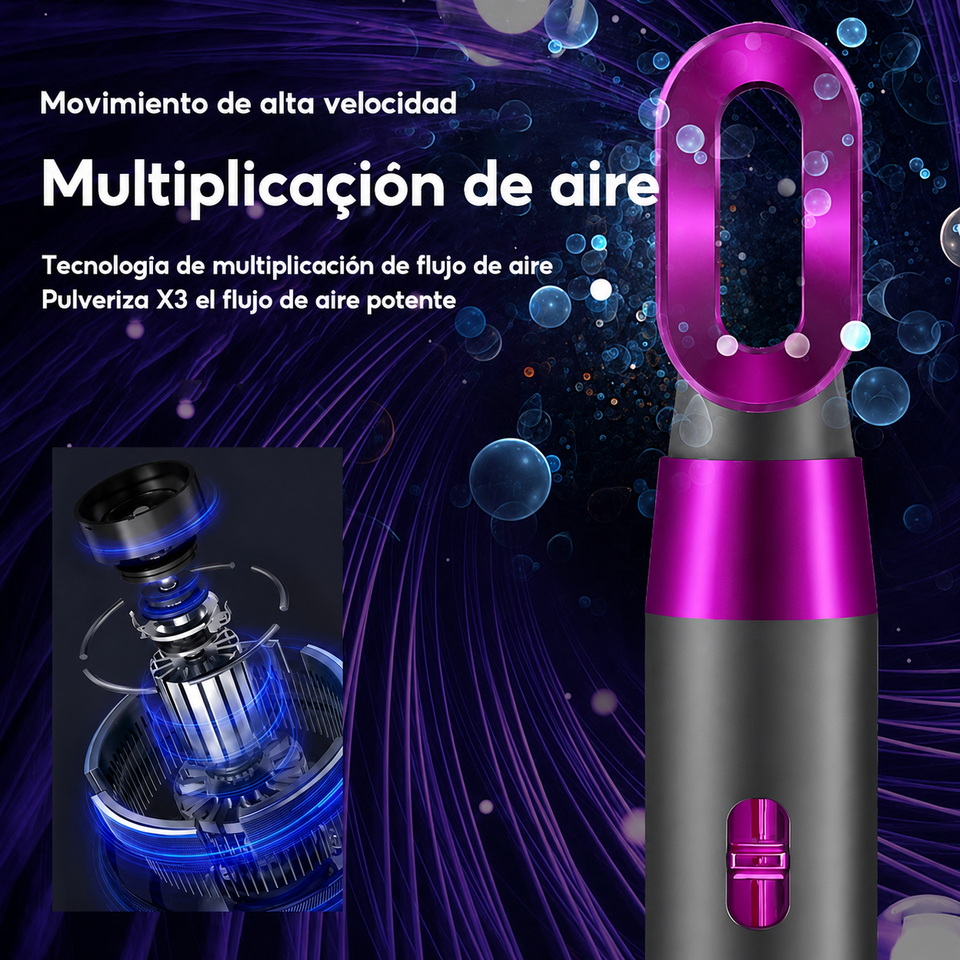 Cepillo eléctrico multifuncional 3 en 1 REMGINTON - Alisa, riza y da volumen en minutos