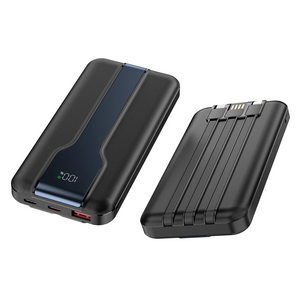Power Bank con pantalla digital y cable integrado de 10000mAh – Carga rápida y precisa